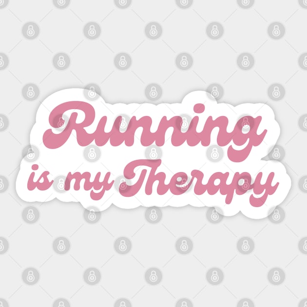 Running is my Therapy Sticker by HPTrackChatStore